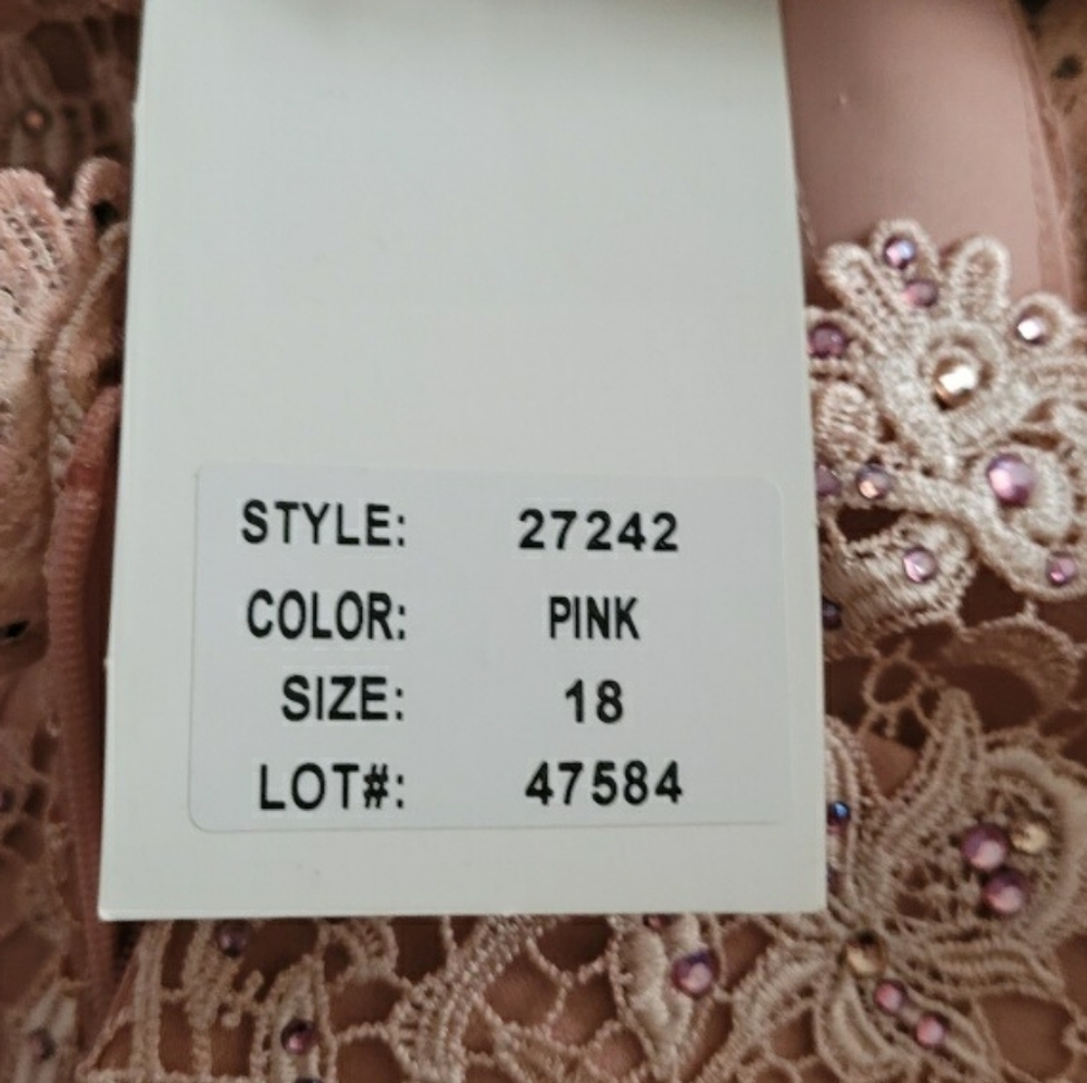 NWT Alyce Paris Pink Formal Gown - Picture 3 of 9